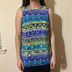 Silk top, vibrant colors XS